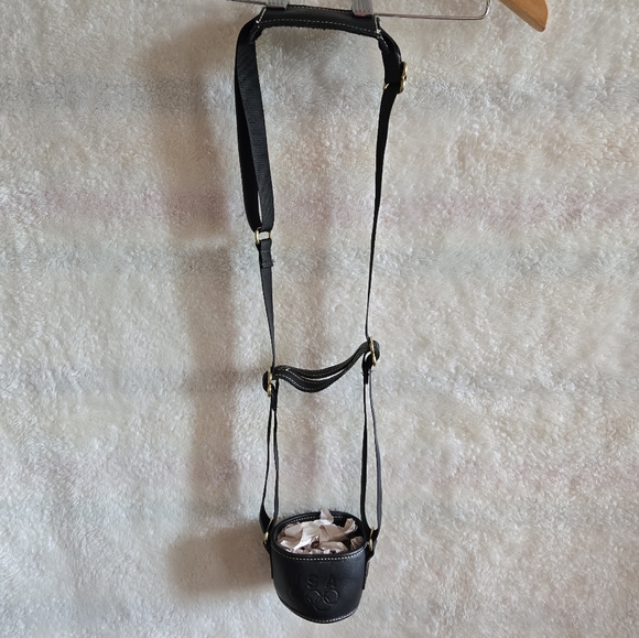 Coach 1996 Olympics Special Edition Black Leather Water Bottle Holder - Picture 1 of 7